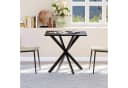 BlingBin Esstisch Quadratisch 80x75 cm Schwarz/Braun Bild 5