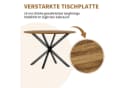 BlingBin Runder Esstisch Industriestil 120 cm Braun/Schwarz Bild 4