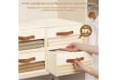 BlingBin Aufbewahrungskorb 3er Pack Beige Ausziehbar Bild 1