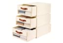 BlingBin Aufbewahrungskorb 3er Pack Beige Ausziehbar Bild 2