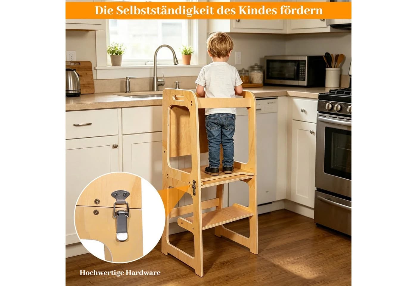 BlingBin Lernturm 3-in-1 mit Kreidetafel Beige - Bild 3