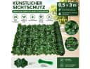 LEMLIT Balkonsichtschutz Künstlicher Efeu Grün 0,5x3m Bild 1