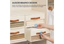 LEMLIT Aufbewahrungskorb 3er-Set Beige Schubladen Organizer mit Sichtfenster Bild 3
