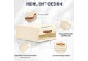 LEMLIT Aufbewahrungskorb 3er-Set Beige Schubladen Organizer mit Sichtfenster Bild 4