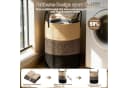 BlingBin Wäschekorb Rund 58L mit Baumwollgriffen Faltbar Braun Schwarz Bild 3