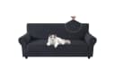 BlingBin Sofabezug Stretch Grau 2/3 Sitzer Rutschfest Bild 2