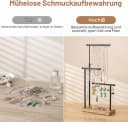 LEMLIT Schmuckständer Holz Schwarz Drehbar Bild 4