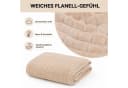 LEMLIT Sofabezug Flanell Rutschfest Grau Braun Bild 3