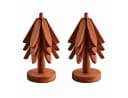 LEMLIT Topfuntersetzer Buchenholz Weihnachtsbaum-Motiv Braun Bild 2
