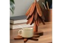LEMLIT Topfuntersetzer Buchenholz Weihnachtsbaum-Motiv Braun Bild 4