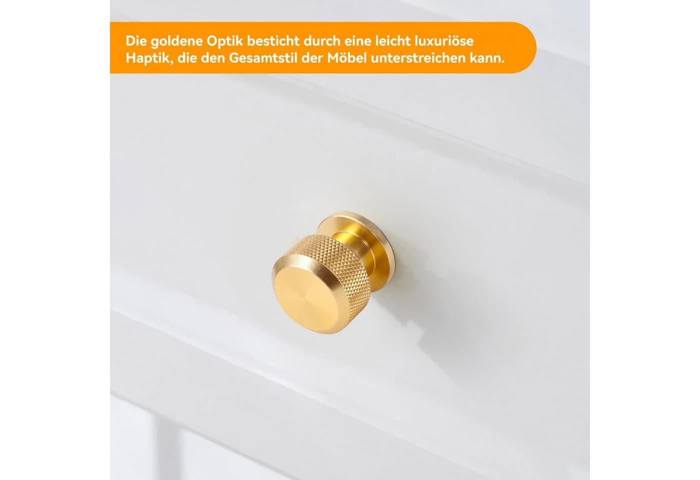 LEMLIT Möbelknopf 10er-Pack Gold Aluminium