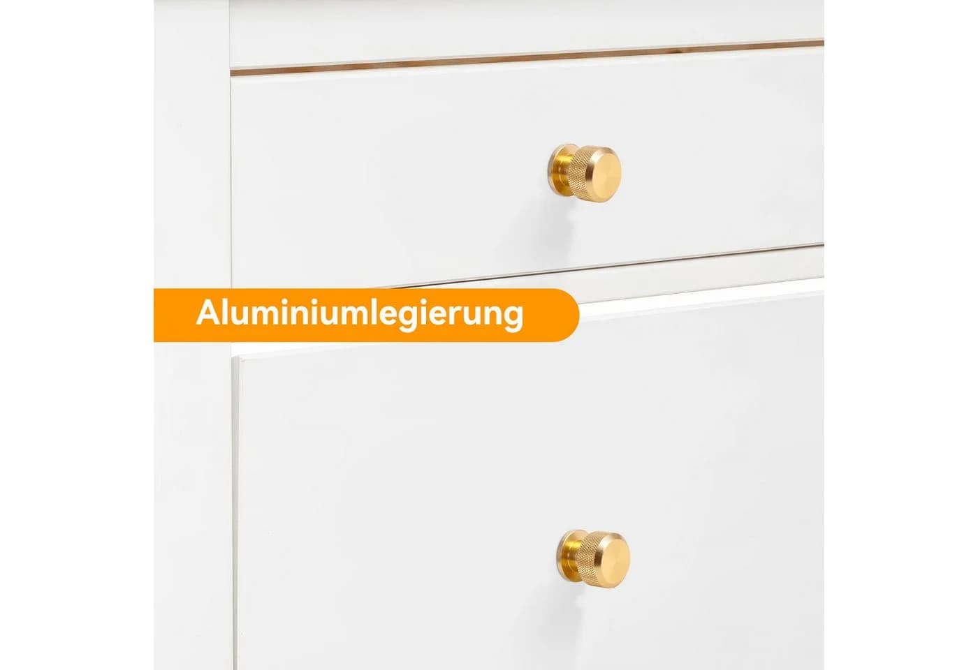 LEMLIT Möbelknopf 10er-Pack Gold Aluminium - Bild 5