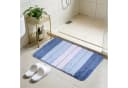LEMLIT Badematte Rutschfest Polyester 50x80 cm Grau/Blau Bild 1