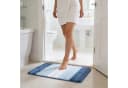 LEMLIT Badematte Rutschfest Polyester 50x80 cm Grau/Blau Bild 4