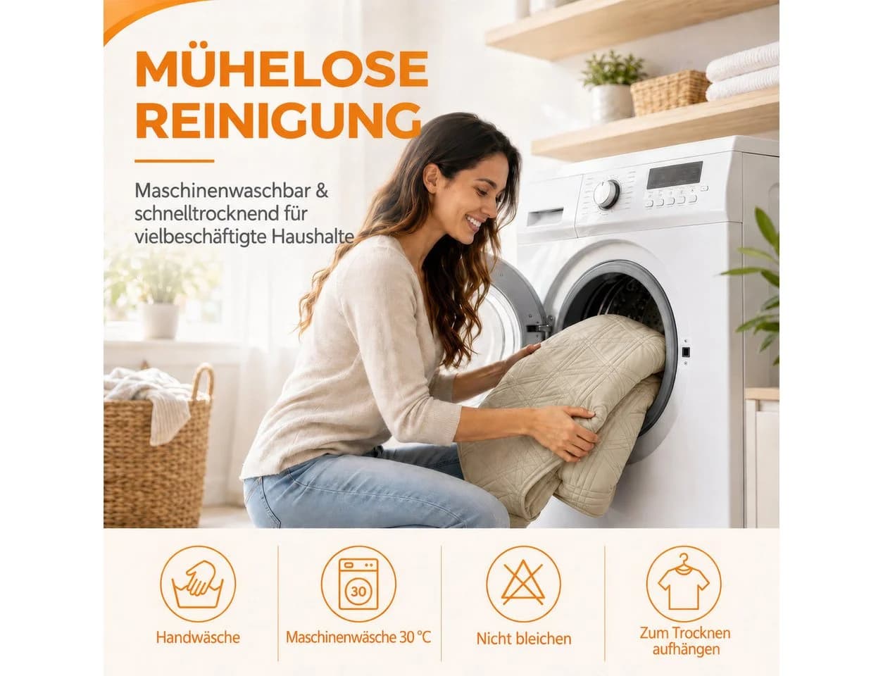 LEMLIT Sesselschoner Wasserdicht mit Seitentaschen Anti-Rutsch - Bild 4