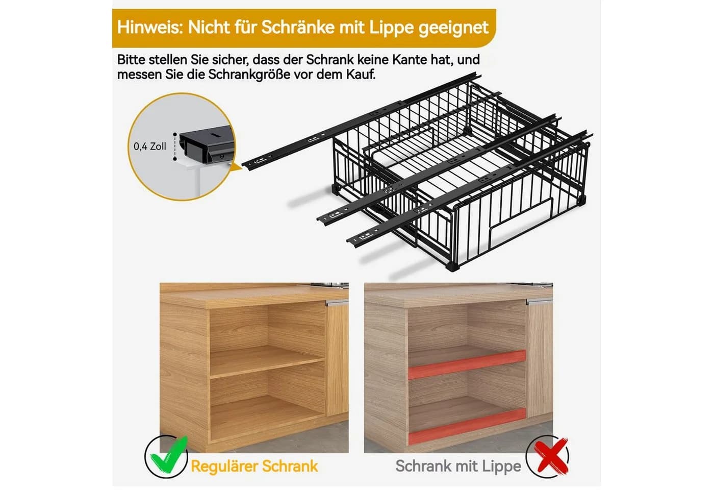 BlingBin Küchenorganizer-Set Teleskopschublade Schwarz - Bild 5