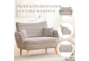 BlingBin 2-Sitzer Polstersofa mit Armlehne, Doppelsofa mit 2 Kissen, Zweisitzer-Sofa, modernes Sofa, für Schlafzimmer, Zimmer, Wohnungen Bild 4