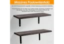 BlingBin Wandregal 3er-Set mit Drahtkorb Paulownia-Holz Bild 5