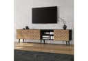 BlingBin TV Lowboard 180 cm mit Fischgrätenfront Schwarz Bild 1