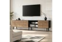BlingBin TV Lowboard 180 cm mit Fischgrätenfront Schwarz Bild 2
