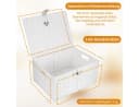 BlingBin Aufbewahrungskorb 3er Set Weiß PP-Rattan mit Deckel Bild 5