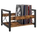 BlingBin Plattenständer Retro Braun-Schwarz Holz Metall Vinyl Regal Bild 2