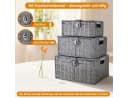 BlingBin Aufbewahrungskorb 3er Set Grau mit Deckel Bild 1