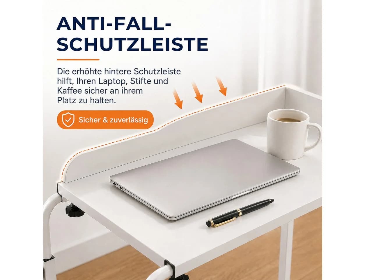 BlingBin Wangentisch Höhen- & Längenverstellbar mit Rollen - Bild 4