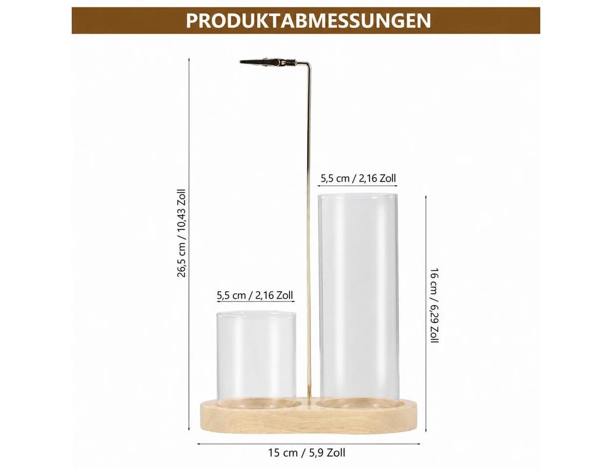 BlingBin Räucherstäbchen-Halter mit abnehmbarem Glas-Aschefänger