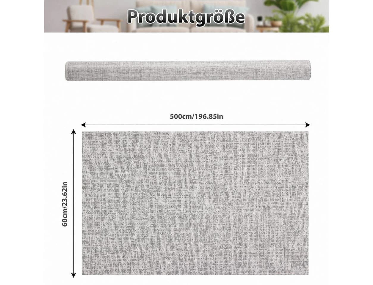 BlingBin Selbstklebende Vinyltapete Leinenstruktur PVC - Bild 3