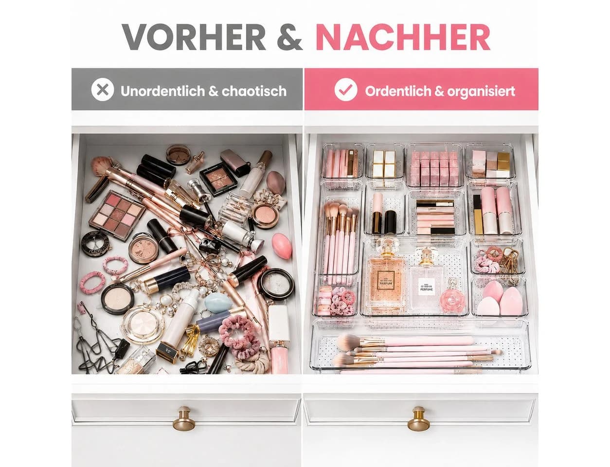 BlingBin Schubladenorganizer Set Transparent PS-Kunststoff 17/24-tlg. - Bild 5