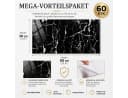 BlingBin Fliesenaufkleber Marmor Schwarz Selbstklebend Wasserfest Bild 3