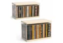BlingBin CD-Regal 2-tlg. Holz & Acryl Stapelbar Transparent Bild 2