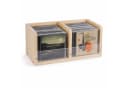 BlingBin CD-Regal 2 Ebenen Holz Acryl Transparent Bild 2