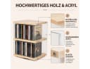 BlingBin Drehbares CD-Regal 2 Ebenen Holz Acryl Bild 5