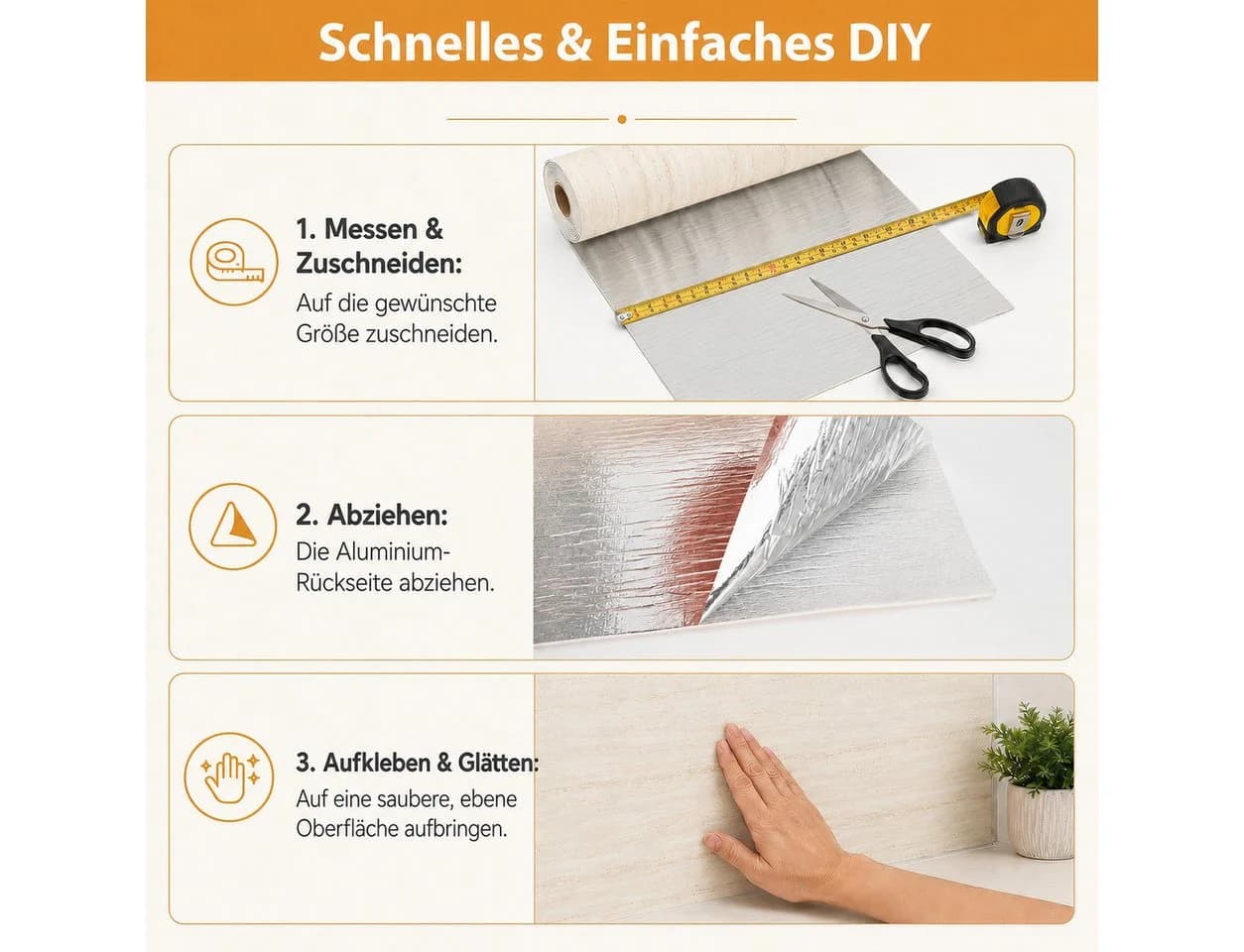 BlingBin Wandfolie Travertin Steinoptik Selbstklebend Grau - Bild 4