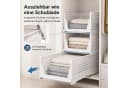 BlingBin Aufbewahrungskorb 3er Set Weiß Stapelbar Ausziehbar Bild 4