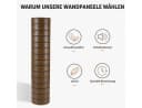 BlingBin Selbstklebendes 3D Wandpaneel Holzoptik Braun Bild 4