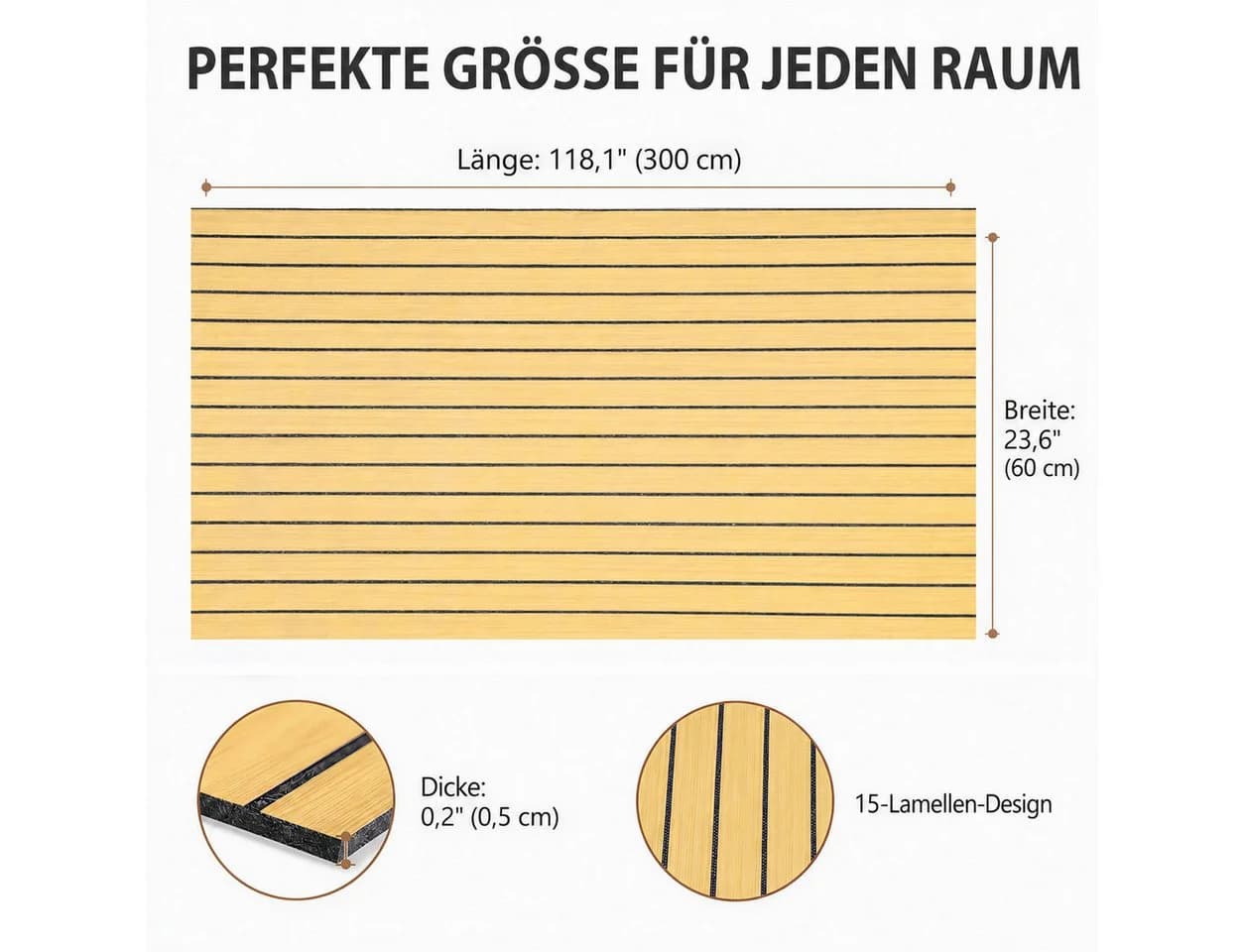 BlingBin Selbstklebendes 3D Wandpaneel Gold Holzoptik - Bild 3