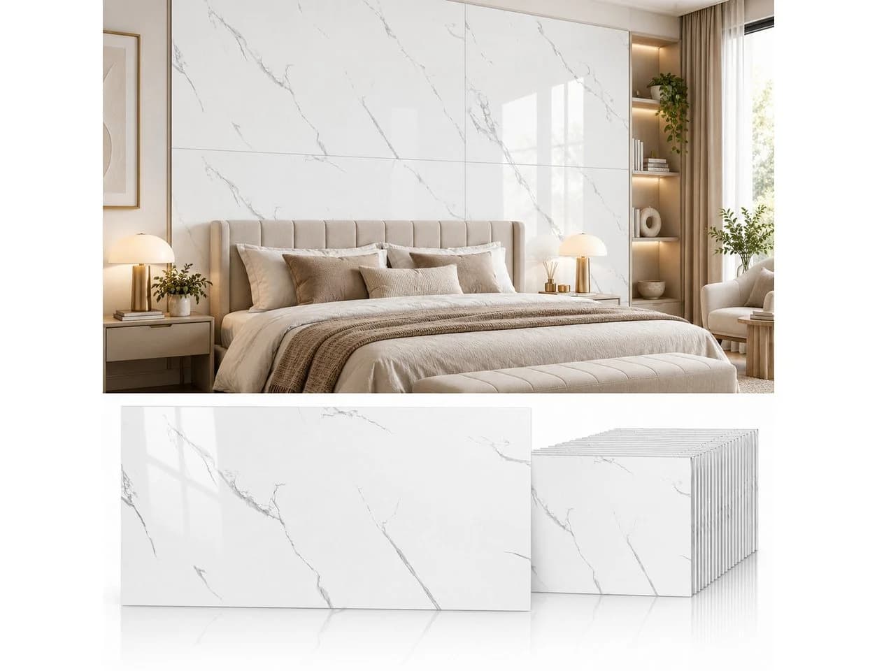 LEMLIT Selbstklebende Wandpaneele Marmoroptik 60x30cm 20er Set - Bild 2
