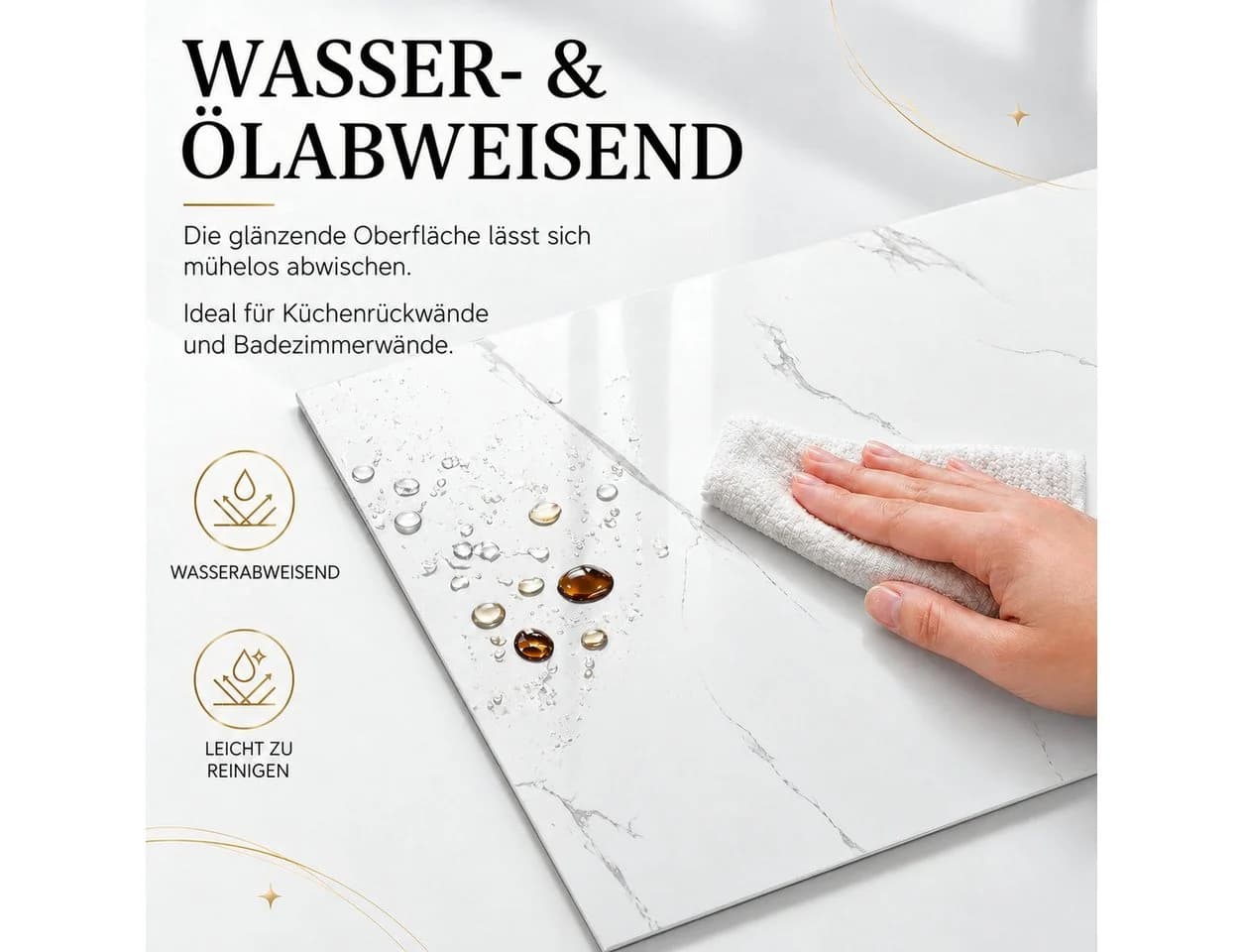 LEMLIT Selbstklebende Wandpaneele Marmoroptik 60x30cm 20er Set - Bild 5