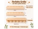 LEMLIT Wandregal 3er-Set Kinderregal Kiefernholz mit 6 Haken Bild 3