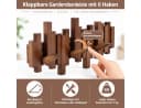 LEMLIT Wandgarderobe mit 6 Klapphaken Walnuss-Optik Bild 4