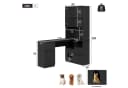 BlingBin Eckschreibtisch mit LED-Vitrinenschrank Schwarz Bild 3