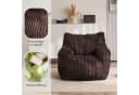 BlingBin Sitzsack Loungesessel Cord Braun Memory-Schaum Bild 3