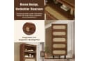 BlingBin Hochschrank Nussbaum mit Rattan Fronten & Metallbeinen Bild 4