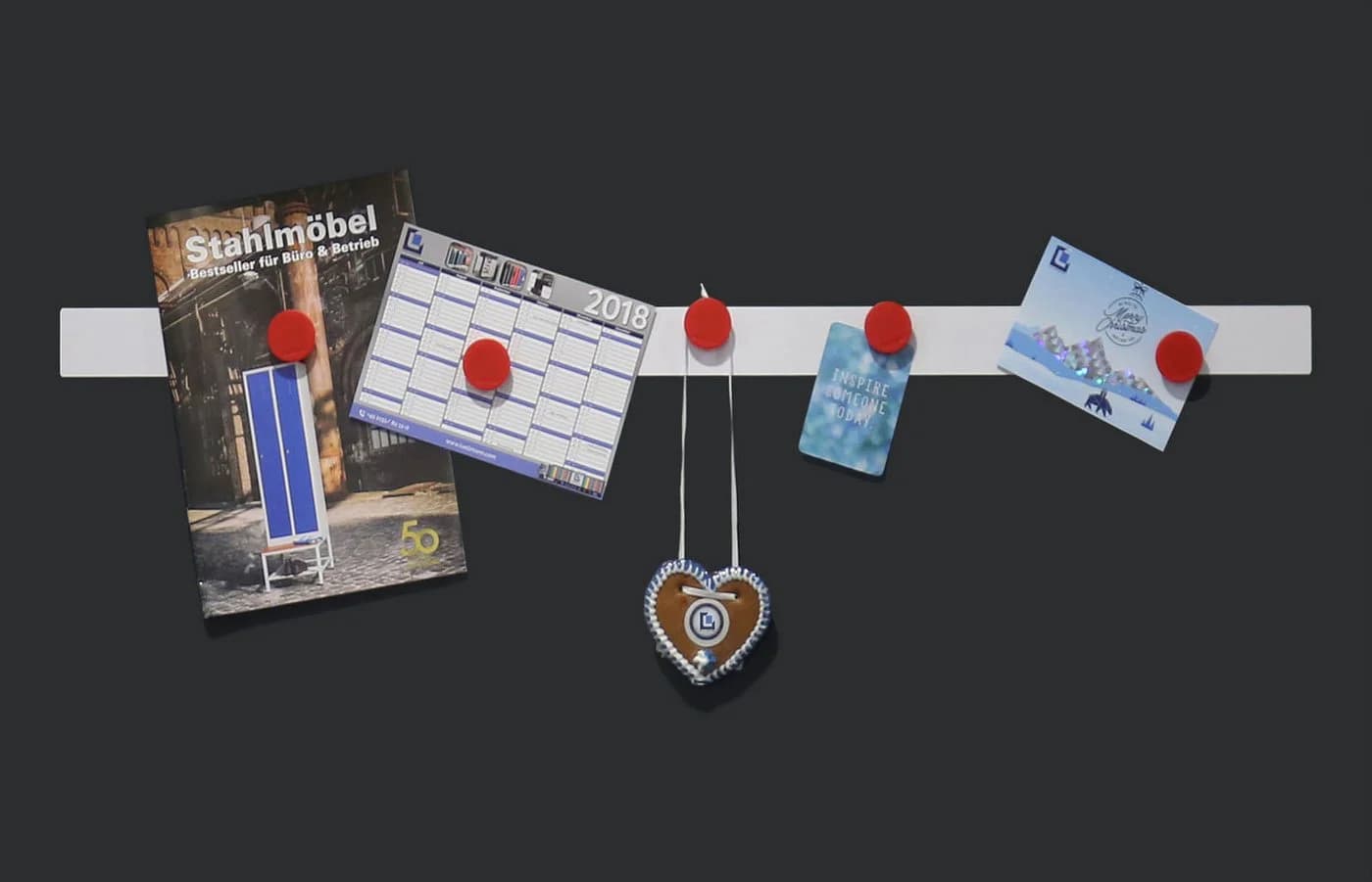 Steelboxx Memoboard Magnetleiste selbstklebend 1000 mm weiß