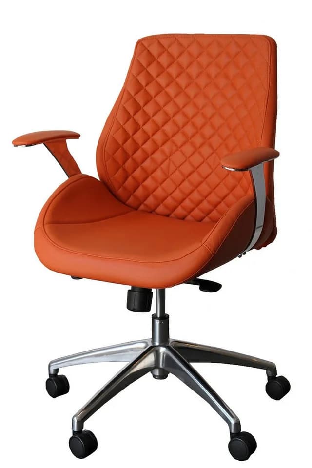 Steelboxx Bürodrehstuhl Pantera Low mit Armlehnen Kunstleder Orange - Bild 2