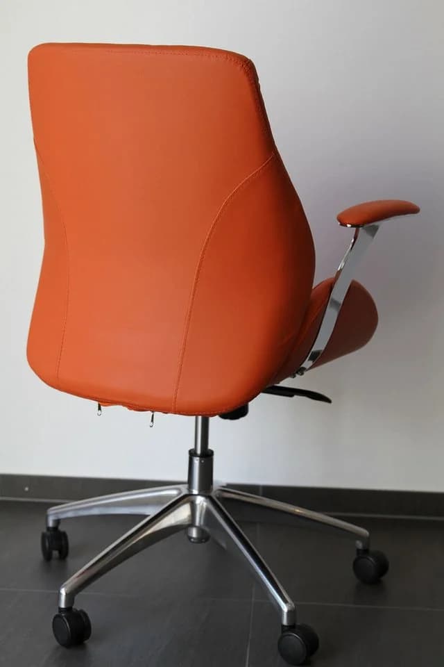 Steelboxx Bürodrehstuhl Pantera Low mit Armlehnen Kunstleder Orange - Bild 4