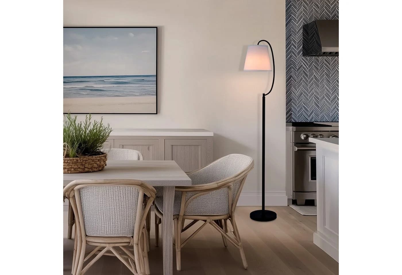 STANBOW Stehlampe Schwarz Bogenlampe mit flexiblem Arm - Bild 4